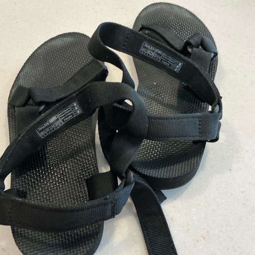 Teva Black Adjustable Strap Sandals